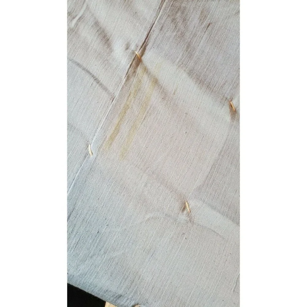 1970s‎ Handmade Patchwork Quilt Blue White 82x85 Vintage Blue White